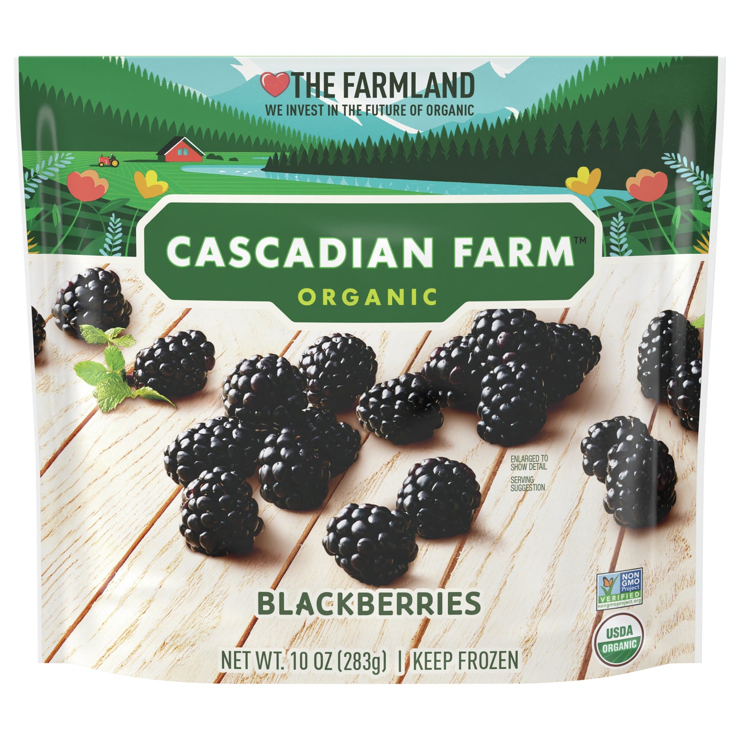 Cascadian Farm Organic Blackberries, Frozen Fruit, 10 oz.