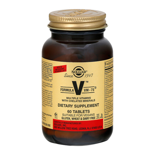 Solgar Formula V VM-75 Tablets Multiple Vitamins 60 ea