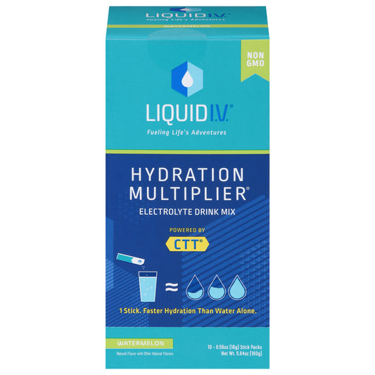 Liquid I.V. Hydration Multiplier Watermelon Electrolyte Drink Mix 10 - 0.56 oz Stick Packs