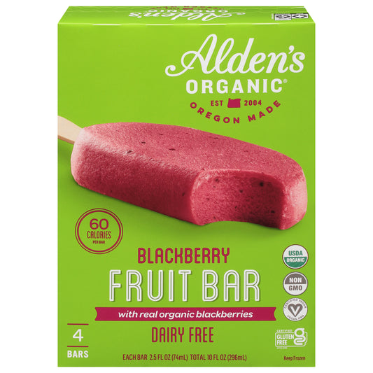 Alden's Organic Dairy Free Blackberry Fruit Bar 4 - 2.5 fl oz Bars