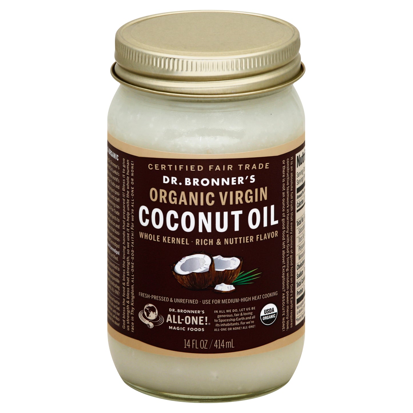 Dr. Bronner's Coconut Oil 14 oz
