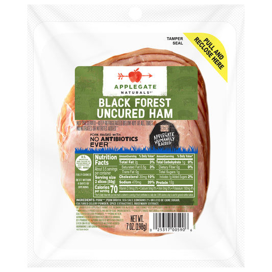 Applegate Natural Black Forest Uncured Ham Sliced, 7oz