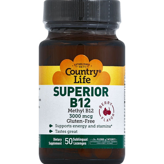 Country Life CNTRY LIFE SUPERIOR B12 LOZ BRY 50 CT