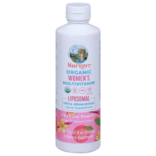 MaryRuth's Organic Women's Liposomal Vanilla Peach Multivitamin 15.22 fl oz