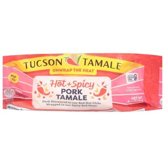 Tucson Tamale Hot + Spicy Pork Tamale 4 oz