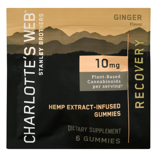 Charlotte's Web 10 mg Ginger Flavor Recovery 6 Gummies