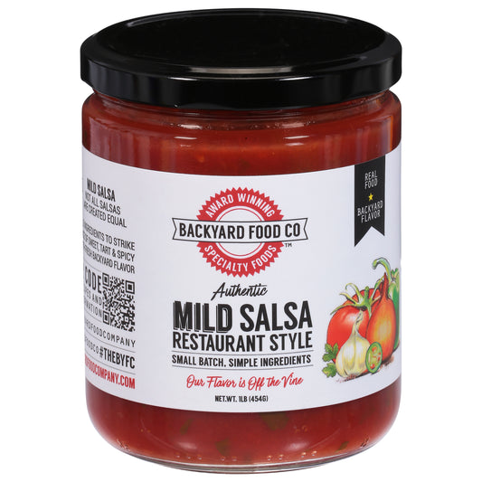 Backyard Food Co Restaurant Style Mild Salsa 1 lb