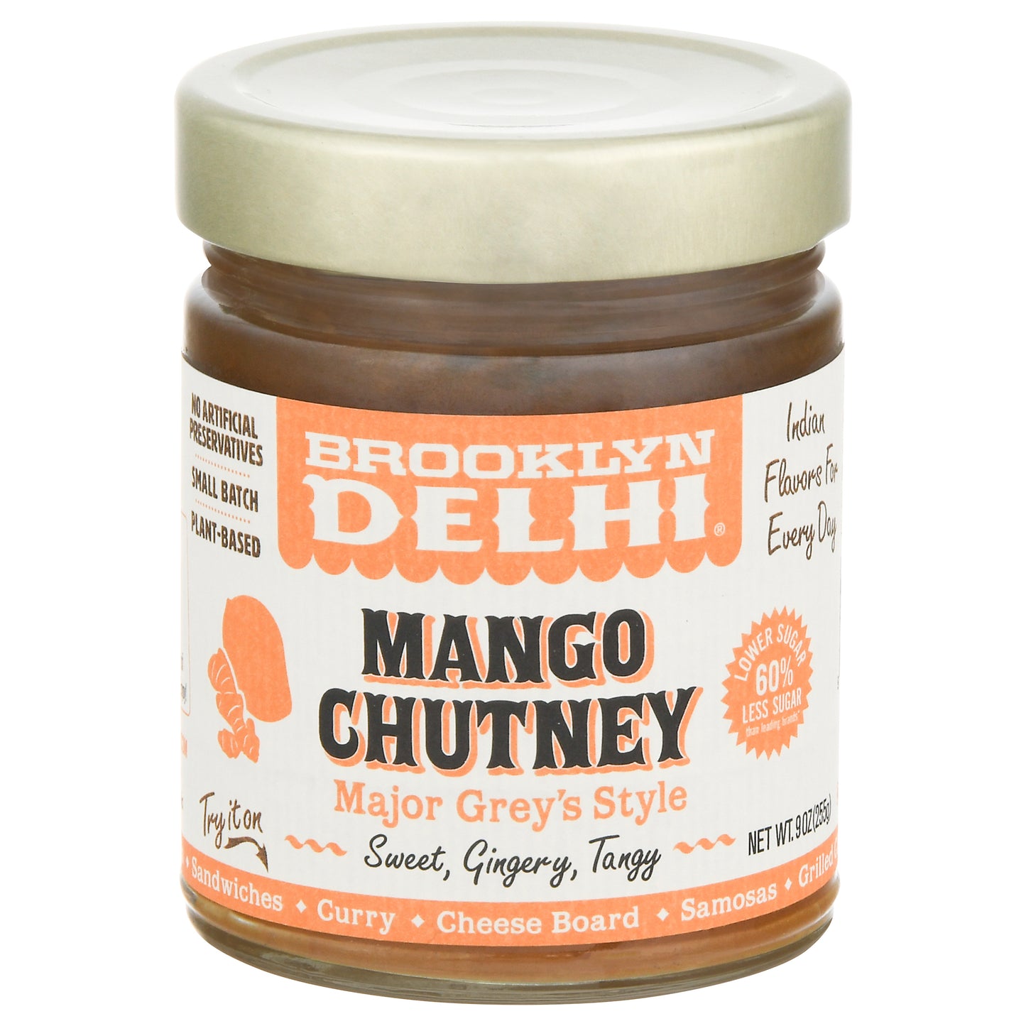 Brooklyn Delhi Major Grey's Style Mango Chutney 9 oz
