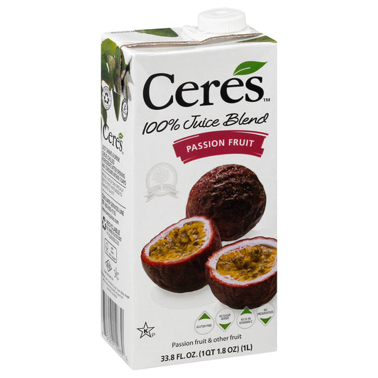 Ceres Passion Fruit 100% Juice Blend 33.8 oz