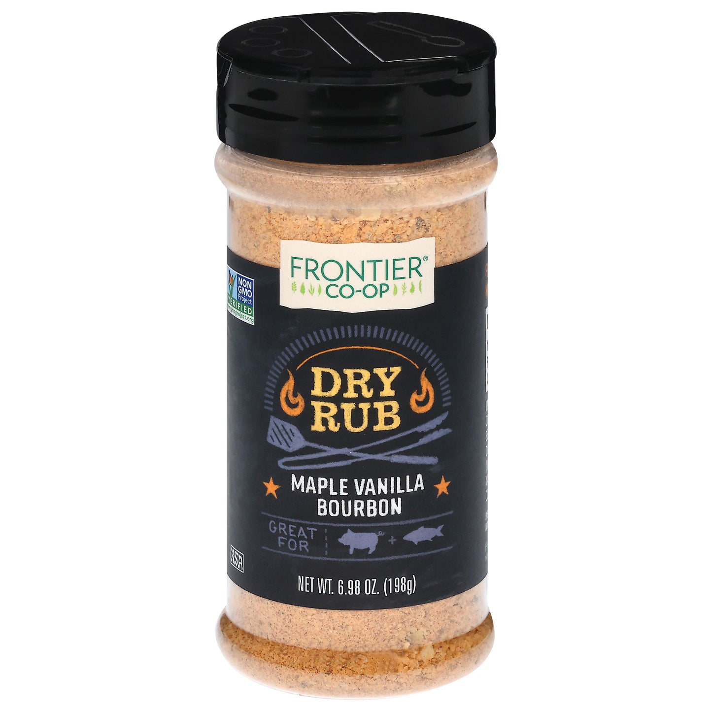 Frontier Co-op Maple Vanilla Bourbon Dry Rub 6.98 oz