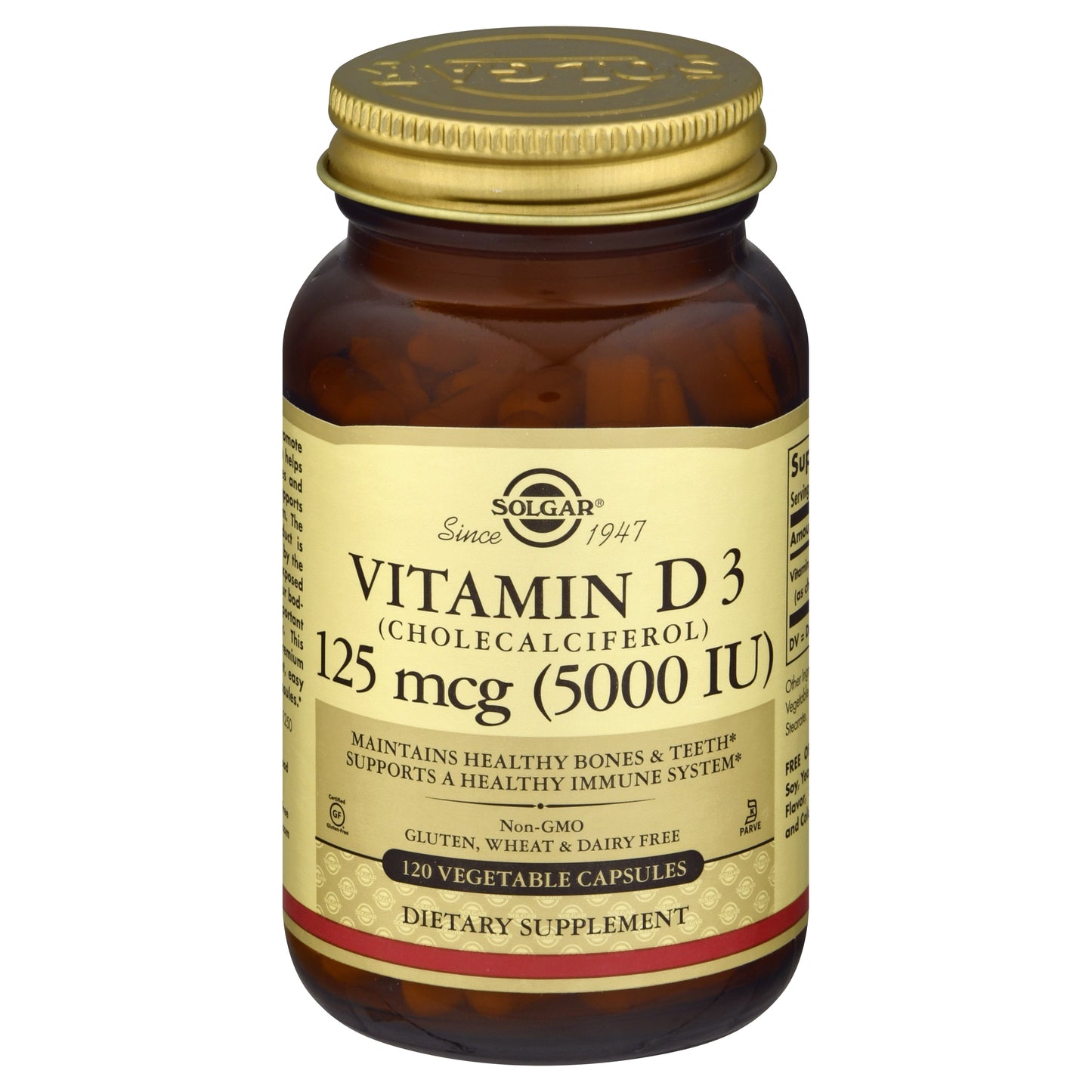 Solgar Vegetable Capsules 125 mcg Vitamin D3 120 ea