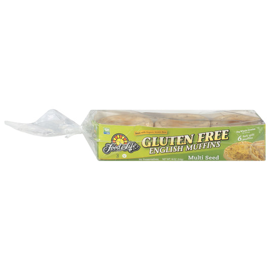 Food For Life Multi Seed Gluten Free English Muffins 6 ea