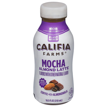 Califia Farms Plant Based Mocha Almond Latte Coffee with Almondmilk 10.5 fl oz