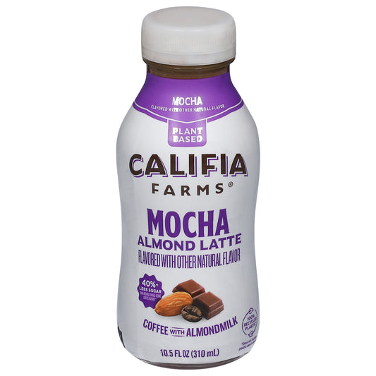Califia Farms Plant Based Mocha Almond Latte Coffee with Almondmilk 10.5 fl oz