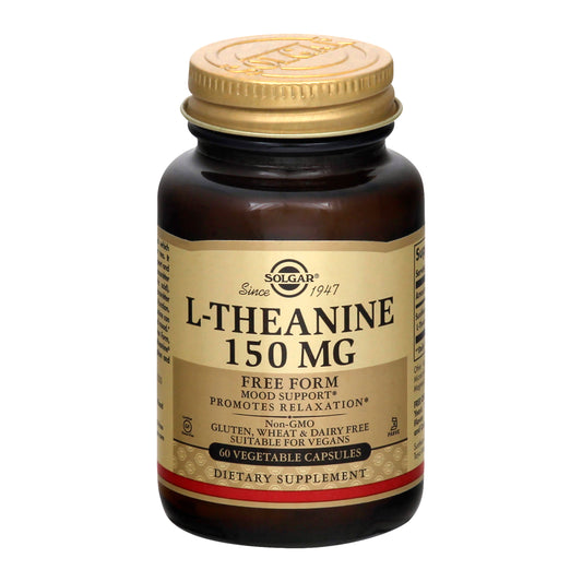 Solgar 150 mg Vegetable Capsules L-Theanine 60 ea