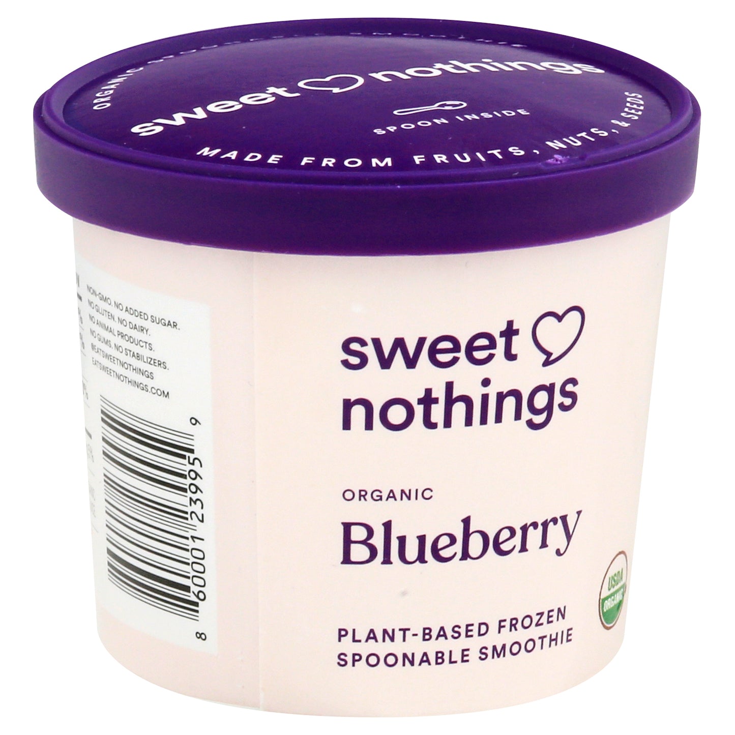Sweet Nothings Organic Plant-Based Blueberry Frozen Spoonable Smoothie 3.5 oz