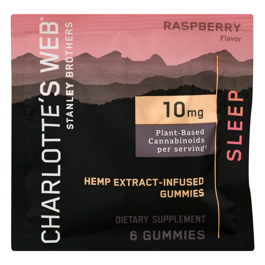 Charlotte's Web 10 mg Raspberry Flavor Sleep 6 Gummies