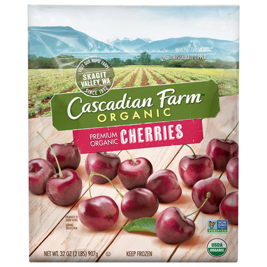 Cascadian Farm Organic Cherries, Premium Frozen Fruit, Non-GMO, 32 oz Resealable
