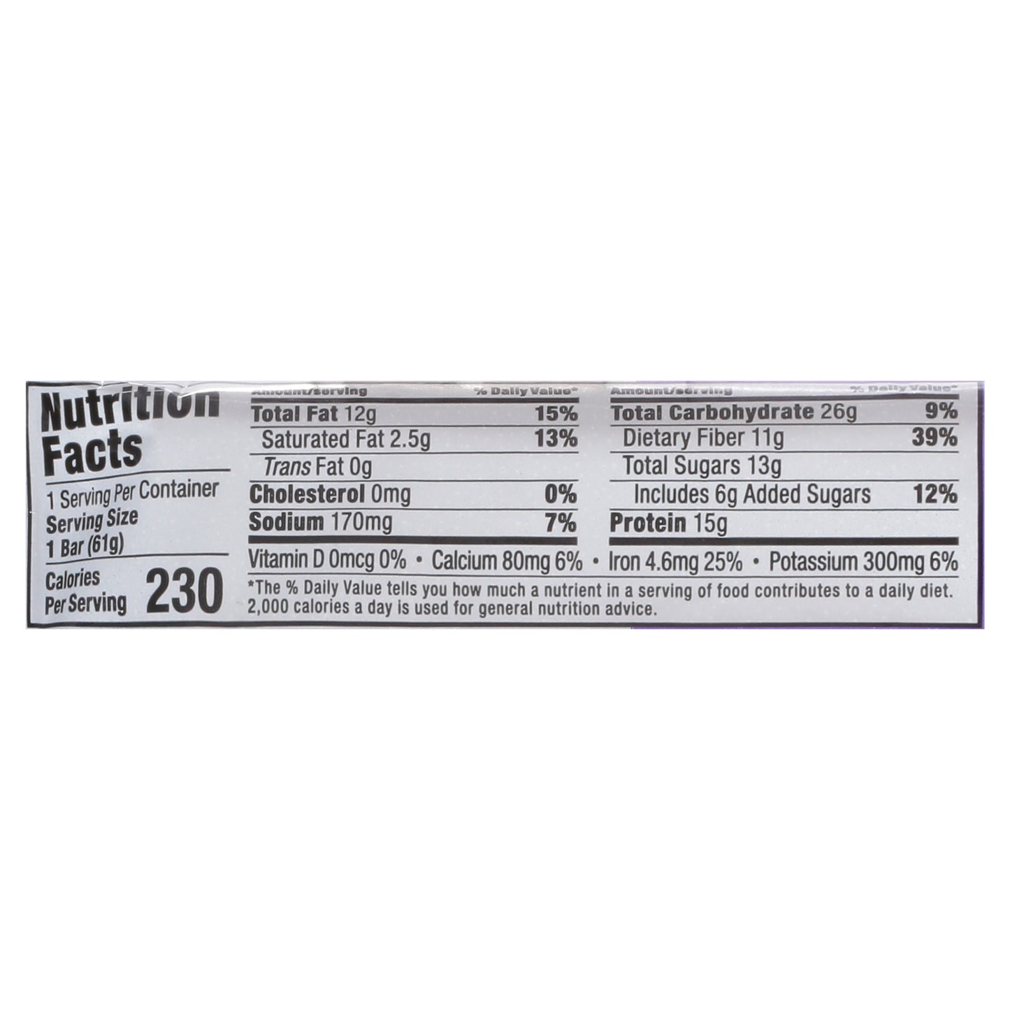 Bobo's Double Chocolate Almonds Butter Protein Bar 2.2 oz