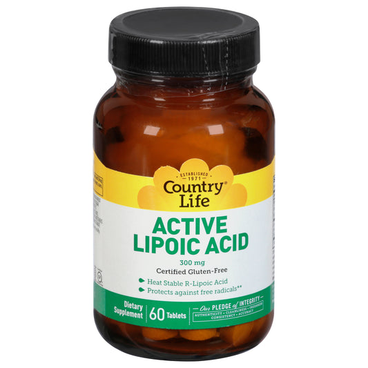 Country Life Tablets 300 mg Active Lipoic Acid 60 Tablets