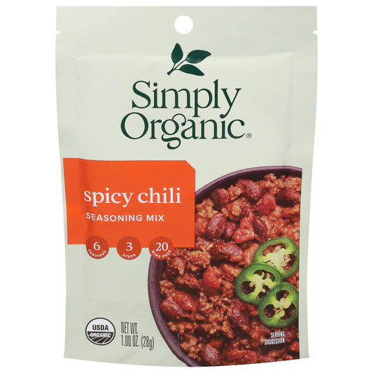 Simply Organic Spicy Chili Seasoning Mix 1.00 oz