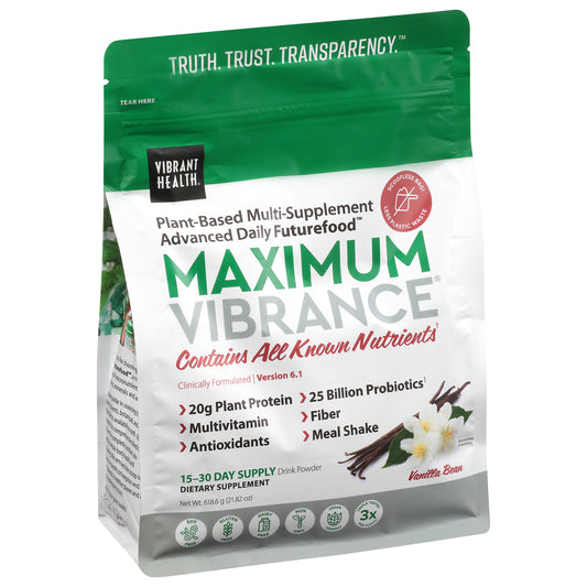 Vibrant Health Maximum Vibrance Vanilla Bean Drink Powder 21.82 oz