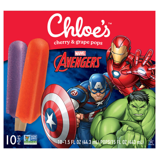 Chloe's Cherry & Grape Variety Avengers Pops