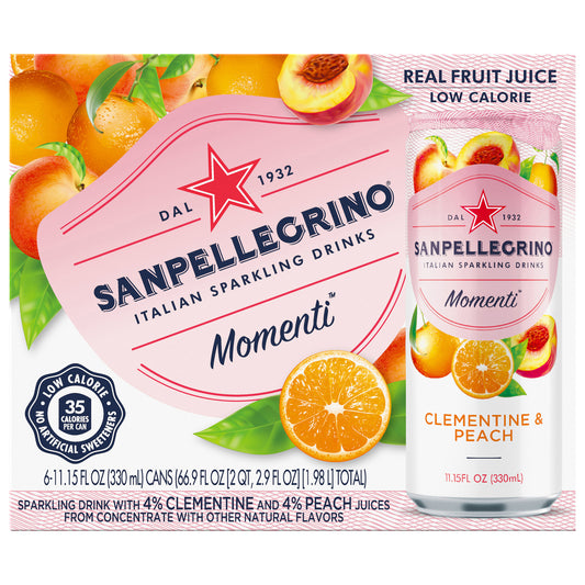 Sanpellegrino Momenti Clementine & Peach Flavored Sparkling Drink