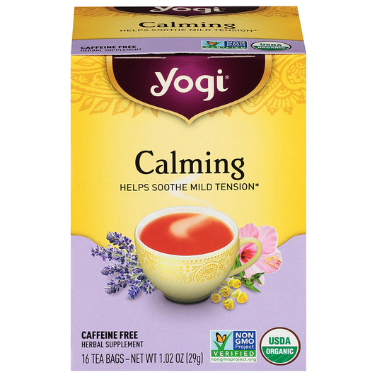 Yogi Caffeine Free Calming Tea Bags Herbal Supplement 16 ea